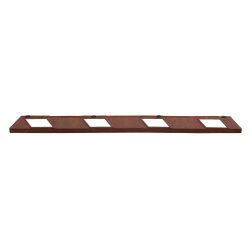 MORAVIA Radstopp Park-AID®, rotbraun mit weissen Reflexstreifen, Breite 1.800 mm