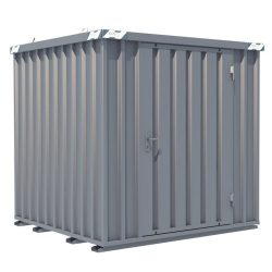 BOS® Schnellbaucontainer, HxBxT 2.100 x 2.100 x 2.100 mm, Tür stirnseitig, 1-flügelig