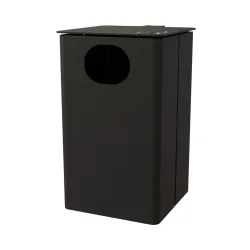 RENNER Abfallbehälter Typ 7044, rechteckig, 35 Liter, ohne Ascher, schwarzgrau