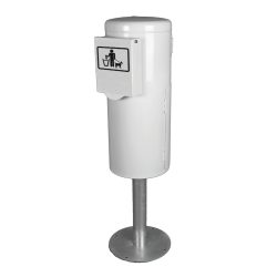 RENNER Hundetoilette Typ 7077-01 mit integriertem Beutelspender und Behälter, zum Aufschrauben, kobaltblau