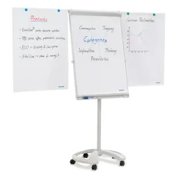 FRANKEN Flipchart Deluxe 67x95cm FC81 Mobil, hellgrau