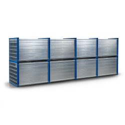 RR-Industrietechnik® Wabenregal Typ RWR, HxBxT 1.000 x 1.000 x 6.000 mm, Fächeranzahl 16