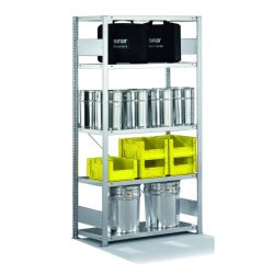 META Fachbodenregal lichtgrau, Fachlast 230 kg, HxBxT 3.000 x 1.056 x 436 mm