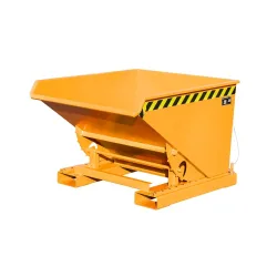 Bauer® Kippbehälter mit Abrollmechanik, lackiert, Volumen 0,6 m³, RAL 2000 gelborange