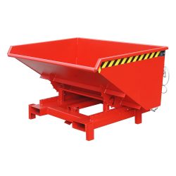 Bauer® Schwerlast-Kippbehälter, Tragkraft 4.000 kg, lackiert, Volumen 0,9 m³, RAL 3000 feuerrot