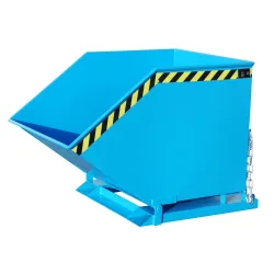 Bauer® Muldenkipper, kastenförmige Mulde, lackiert, Volumen 0,8 m³, RAL 5012 lichtblau