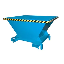 Bauer SBT Befülltrichter, Stahlblech, Stützfüsse, Einfahrtaschen, lackiert, L 1320 x B 1710 x H 990 mm, lichtblau RAL 5012