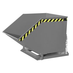 Bauer® Späne-Kippmulde, kastenförmige Mulde, lackiert, Volumen 0,8 m³, RAL 7005 mausgrau