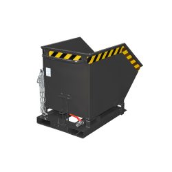 Bauer® Späne-Kippmulde, kastenförmige Mulde, lackiert, Volumen 0,25 m³, RAL 7021 schwarzgrau