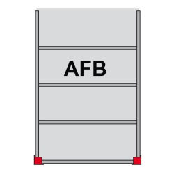 Lagerbühnen-Modulsystem AF, TK 500 kg/m², BxT 4.000 x 3.000 mm, lichtgrau