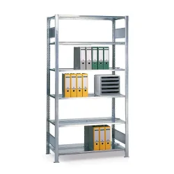 SCHULTE Aktenregal GF, doppelseitig, ohne Mittelanschläge, FL 150 kg, HxBxT 2.500 x 1.300 x 600 mm