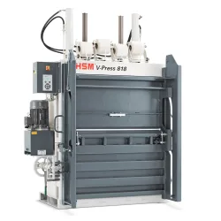 Vertikale Ballenpresse, Handrad-Türverschluss, Presskraft 185 kN, mit Schiebetür HSM