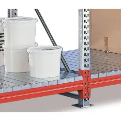 Zusatzebene für META Weitspannregal, mit Stahlpaneelen, BxT 2.700 x 800 mm
