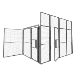 Flügeltür für TROAX® Trennwandsystem, für Lagertrennwand, Breite 1.000 mm, Vorhängeschloss
