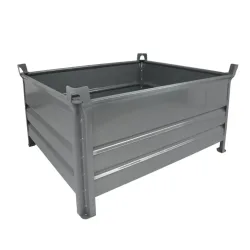 HESON® Stapelbehälter, mit Vollwand, Tragkraft 2.000 kg, BxT 1.200 x 800 mm