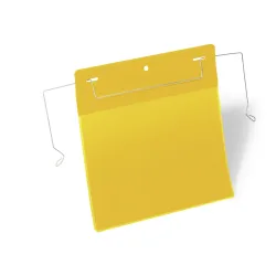 Dokumententaschen mit Drahtbügel, B 210 x H 148 mm (A5 quer), 50 Stück, gelb