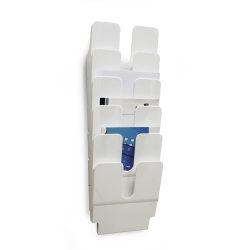 Wandprospektständer, 6 x DIN A4 Hochformat, VE 3 Stk, weiß DURABLE