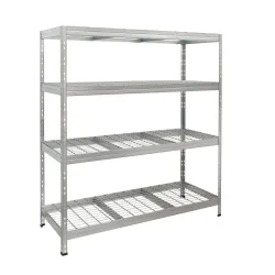 Outdoor-Weitspannregal mit Gitterböden, HxBxT 1.800 x 1.500 x 600 mm