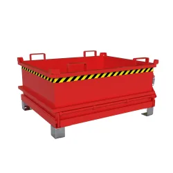 Bauer Mini-Klappbodenbehälter MSB 400, B 1200 x T 1000 x H 625 mm, feuerrot RAL 3000