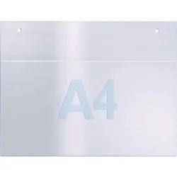 Wandprospekthalter, Acryl transparent, DIN A4 quer