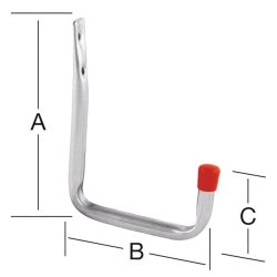 VORMANN Wandhaken U-Form, Stahl verzinkt, ohne Gummierung Ausladung 150 mm