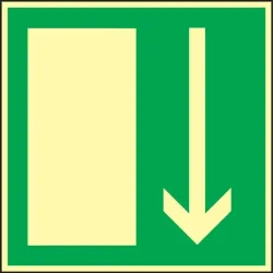 Rettungszeichen BGV A8, Notausgang, L148xB148 mm, Kunststoff