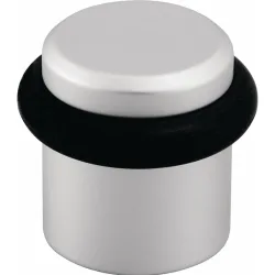 HERMETA Bodentürpuffer 4735, Aluminium silberfarbig matt eloxiert, Ø 39 mm Höhe 36 mm, Dübelmontage
