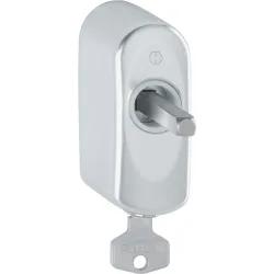 HOPPE Rosette AUS950S 100NM, 37 mm SecuSelect® / Secu100® / Secustik®, Aluminium F1 / naturfarbig, abschliessbar