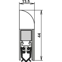 ATHMER Türdichtung Wind-Ex 1-311, weiss, 1-seitig Länge 860 mm, Holztüren