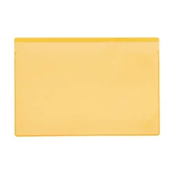 Magnettaschen, DIN A7 quer, Einschub oben, 50 Stk/VE, gelb
