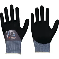 LEIPOLD Handschuhe LeikaFlex® Brilliant, PSA-Kategorie II, Grösse 11 grau/schwarz, 12 Paar