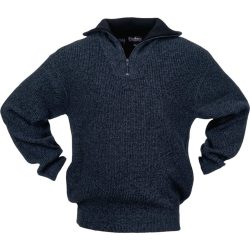 SCHEIBLER Pullover, schwarz/blau-meliert, Grösse XXL