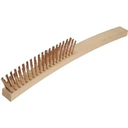 Drahtbürste L.350mm Zinnbronzedraht 0,3mm 4-reihig funkenfrei