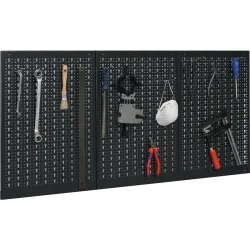 Lochwand, B400xH600mm, Gesamt-B1200xH600mm, mit 12 Standardhaken
