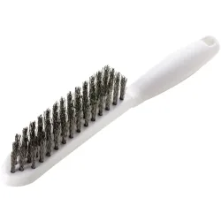 Drahtbürste L.285mm 0,35mm VA-Stahldraht gewellt 4-reihig LESSMANN