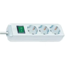 brennenstuhl Steckdosenleiste Eco Line, Steckdosen 3, 16 A 250 V, 1,5 m H05VV-F 3 x 1,5 mm²