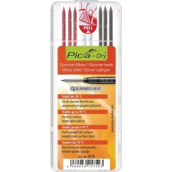 PICA Minenset Pica-Dry, bis 70 ° stabil, 3x graphit, 3x rot, 2x weiss, 8 Minen / Set