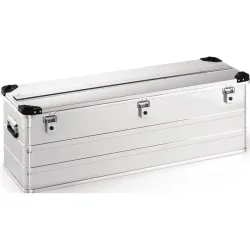 Aluminiumbox, mit Klappverschluss und Stapelecken, L1182xB385xH410mm 163 l
