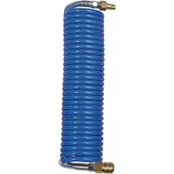 RIEGLER Spiralschlauch-Kupplung-Set, Länge 7,5 m, Innen-Ø 6 mm Aussen-Ø 8 mm, Rolle, Kupplung DN 7,2