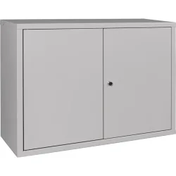 Hängeschrank, Stahlblech, H600xB800xT300 mm Vollblech, 1 Boden, lichtgrau, RAL 7035/lichtgrau, RAL 7035