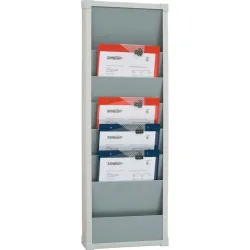 Werkstattplaner Eichner, 1-bahnig, 6 Schienen, für bis zu 6 Auftragstaschen des Formates A4, B 315 x H 900 mm, Kunststoff, grau