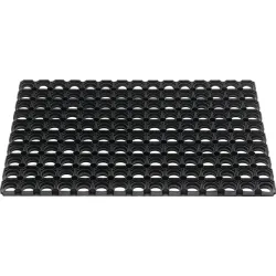 Fussmatte offene Ringe, L800xB1200xS22mm, schwarz Gummi