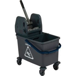 Nasswischwagen, 1 x 35-l-Fahreimer mit modularer Trennwand, gummierte Lenkrollen Sprintus