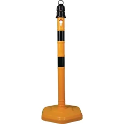 Sperrpfosten, zum Aufstellen, Polypropylen gelb/schwarz Ø 63 mm, mit Öse