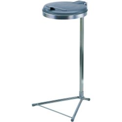 VAR® Abfallsammler, 120 l Deckel silber (KS), H980xB500xT530mm, mit Standfuss