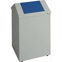 kaiserkraft Putzwollkasten, Volumen 45 l, lichtgrau/enzianblau
