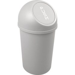 Push-Abfallbehälter, aus Polypropylen, lichtgrau, Volumen 13 l, VE 6 Stk helit