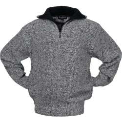 SCHEIBLER Pullover Gr.XXL schwarz/weiss-meliert