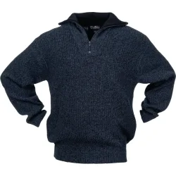 SCHEIBLER Pullover Gr.XL schwarz/blau-meliert