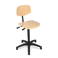 Arbeitsdrehstuhl Easy Buche, Sitzhöhe 450-650 mm, Kunststoffbasis, Rollen